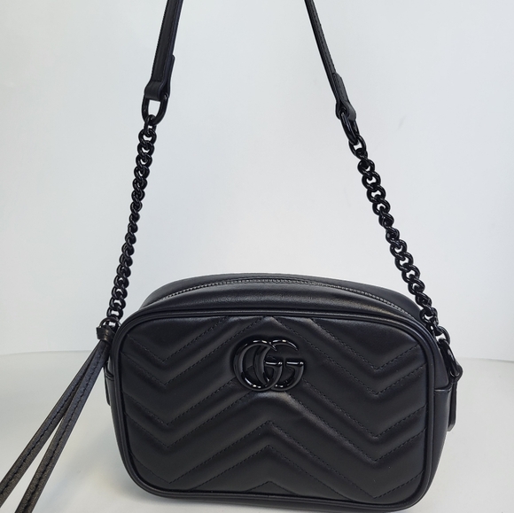 Gucci Marmot Mini Shoulder Bag Black Leather - Picture 3 of 16